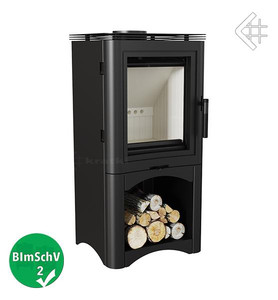 Piec wolnostojący KOZA K5 STAL z wnęką na drewno z acumotte, wylot spalin fi 150, moc 5,5-9kw