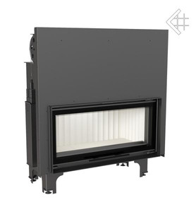 Wkład kominkowy powietrzny stalowy Mila gilotyna z acumotte + dolot, moc 8-22kw