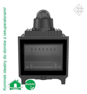 wkład kominkowy powietrzny żeliwny Franek 10 + dolot, moc 4-12kw