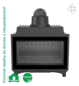 wkład kominkowy powietrzny żeliwny Franek 14 + dolot, moc 9-18kw