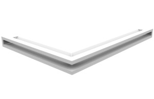 kratka wentylacyjna luft narożny 45S prawy 547x766x60 - kolor biały