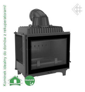 wkład kominkowy powietrzny żeliwny Franek 12 + dolot, moc 7-16kw