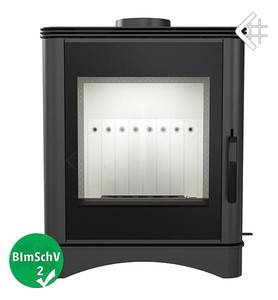 Piec wolnostojący KOZA VEGA z acumotte, wylot spalin fi 130, moc 3,5-8kw