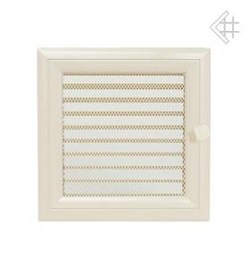 kratka kominkowa 22x22 oskar z żaluzją kremowa